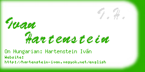 ivan hartenstein business card